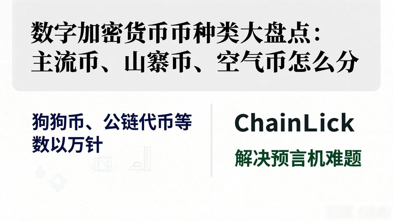 数字加密货币种类大盘点：主流币、山寨币、空气币怎么分