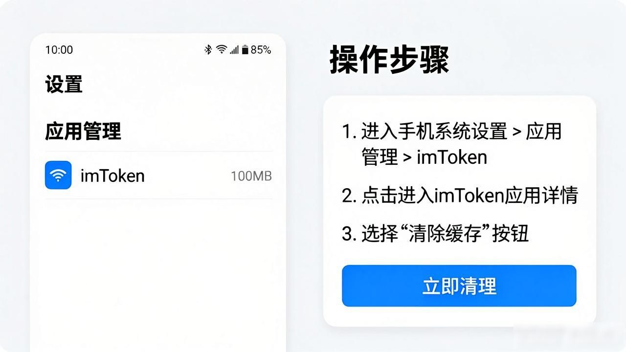 imToken钱包怎么用？官网下载与清理缓存全指南