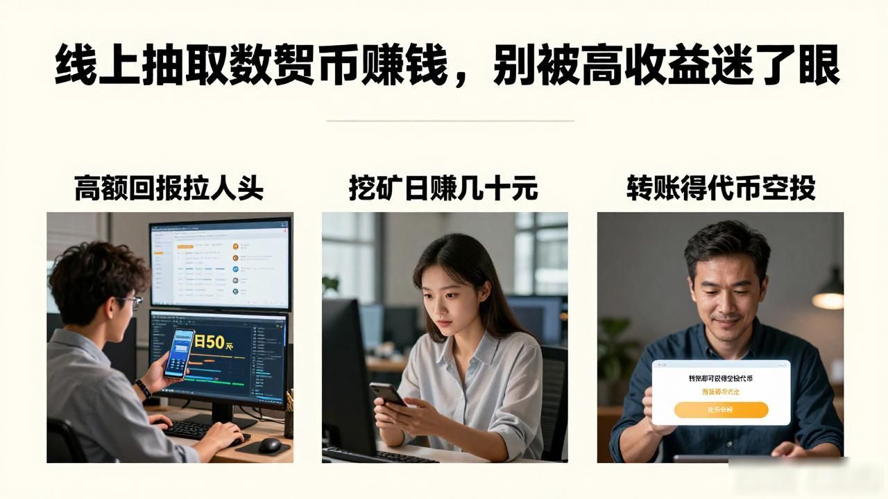 线上抽取数字货币赚钱，别被高收益迷了眼