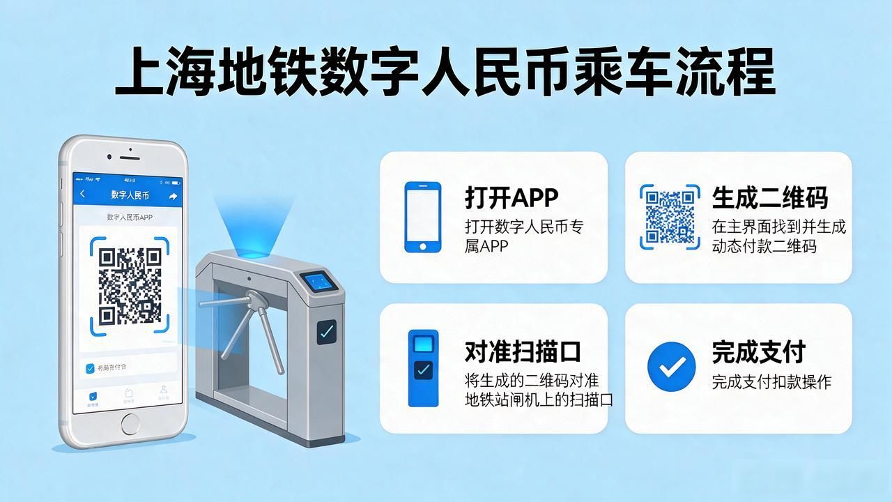 上海地铁怎么刷数字人民币，一文说清使用方法和注意事项