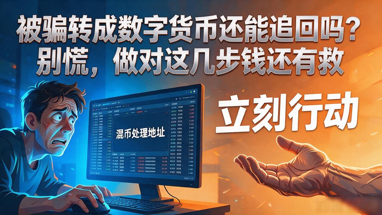 被骗转成数字货币还能追回吗？别慌，做对这几步钱还有救