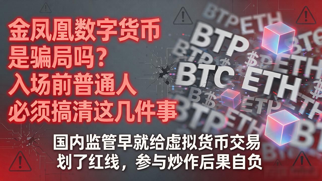 金凤凰数字货币是骗局吗？入场前普通人必须搞清这几件事